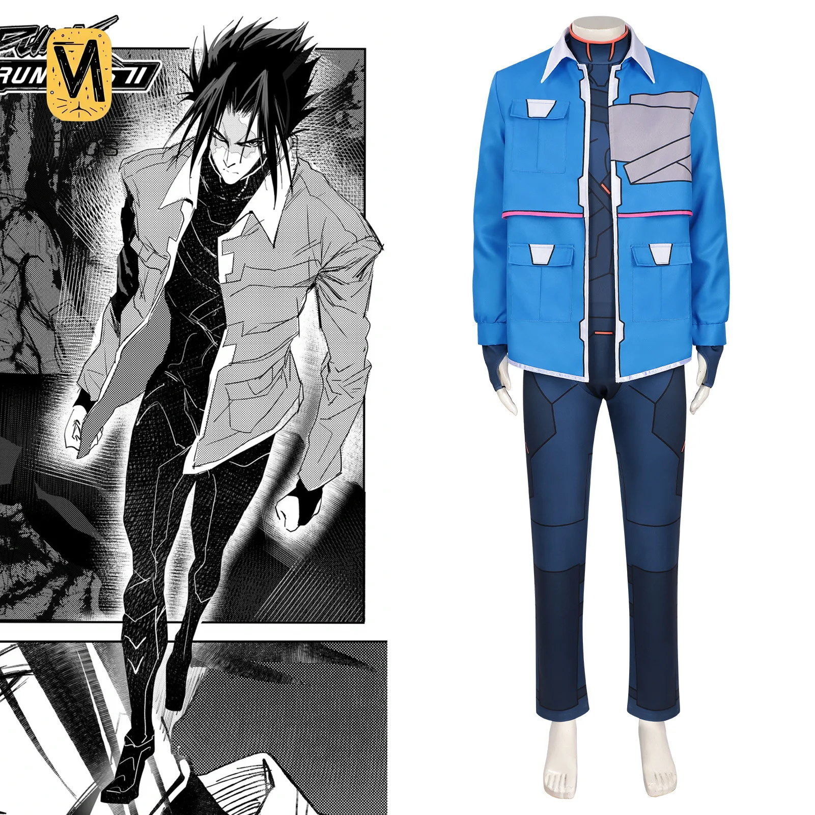 Anime Cosplay Jumpsuit - Costume Cosplay Fatto a Mano: Set