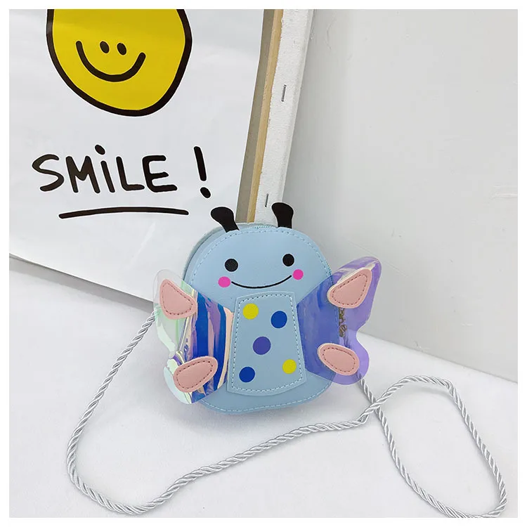 New Cartoon Cute Children\'s Bag PU Shoulder Bag Girl Korean Leisure Crossbody Bag Small Insect Zero Wallet