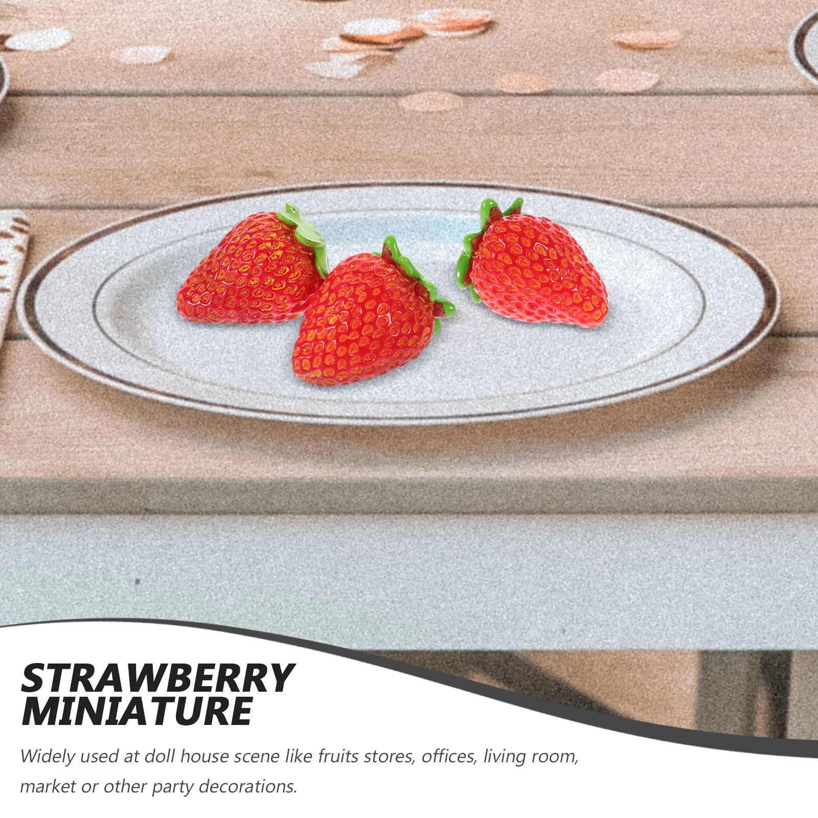 

6Pcs Artificial Mini Strawberries Realistic Small Fruit Models Lifelike Strawberries for Home Kitchen Table Scene Decoration