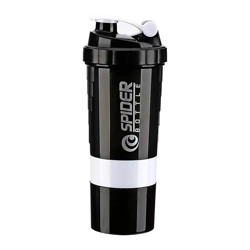 3 Lagen Shaker Protein Fles Poeder Shake Cup Water Fles Plastic Mixing Cup Body Building Oefenfles