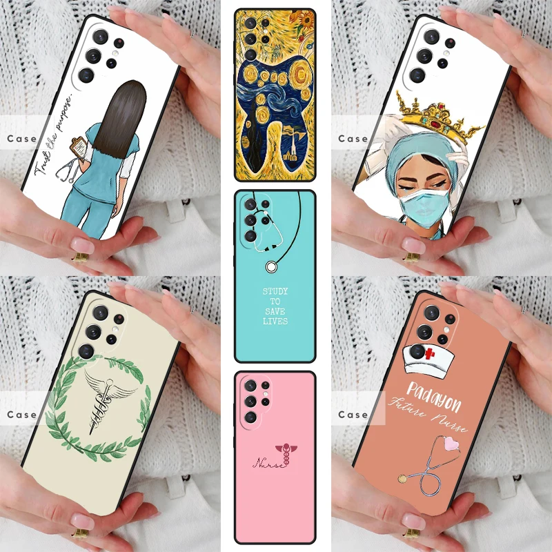 Nurse Doctor Dentist TPU Phone Case for Samsung Galaxy S26 S25 S24 S23 S22 S21 S20 Note10 Plus FE Ultra Cover