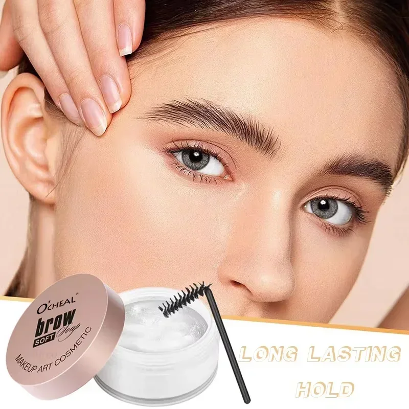 Transparent Pomade Eyebrow Styling Soap Brows Gel Wax Fixer With Brush For Women Eyebrow Cosmetics Make Up Eyebrow Gel