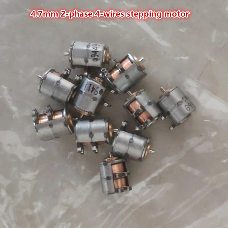 10pcs!  4.7*6.5mm stepping motor 5V 2-phase 4-wire 4.7mm micro stepper motor~