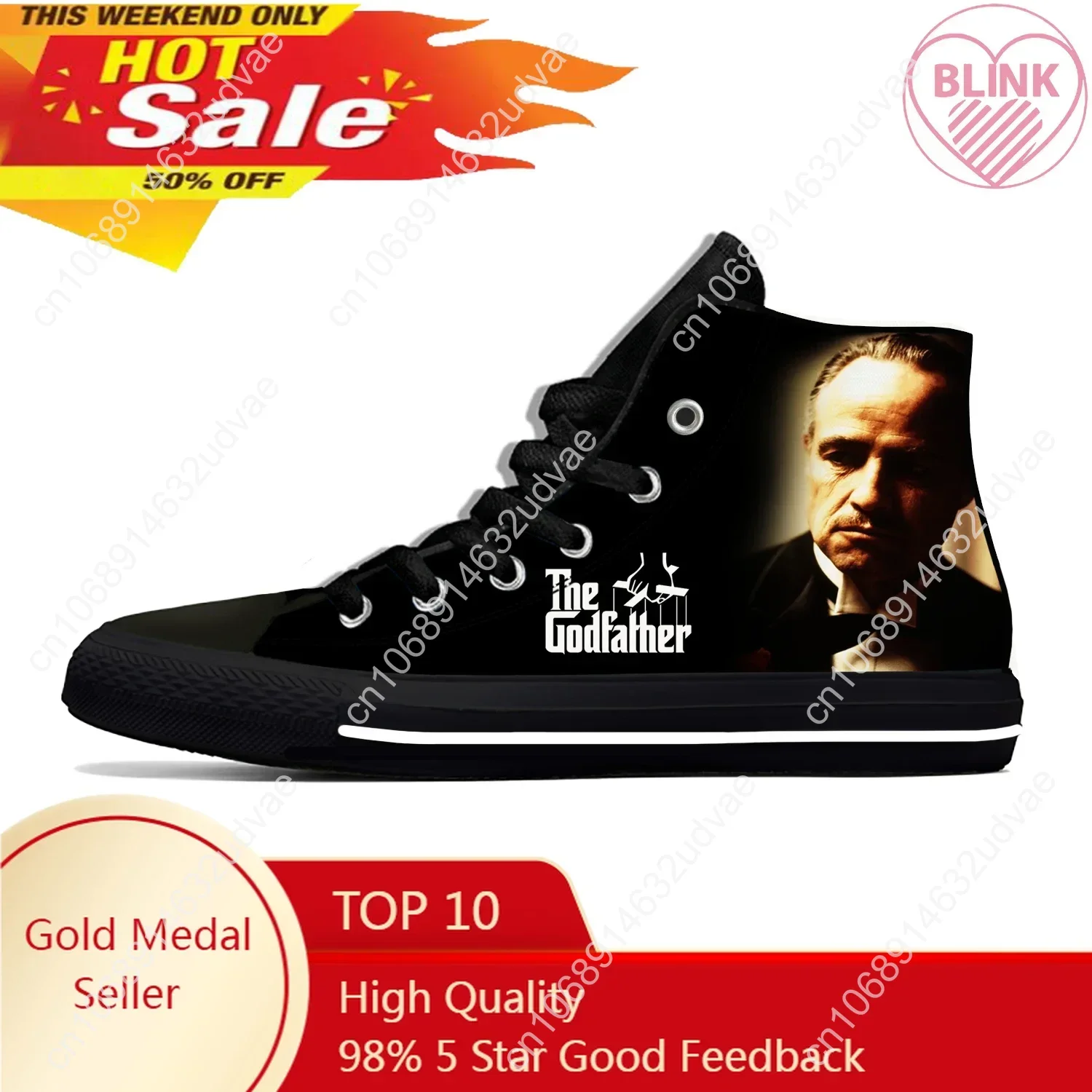 

Hot Cool Movie Godfather Trilogy Funny Fashion Classic High Top Lightweight Breathable Men Women Sneakers Summer Casual Shoes