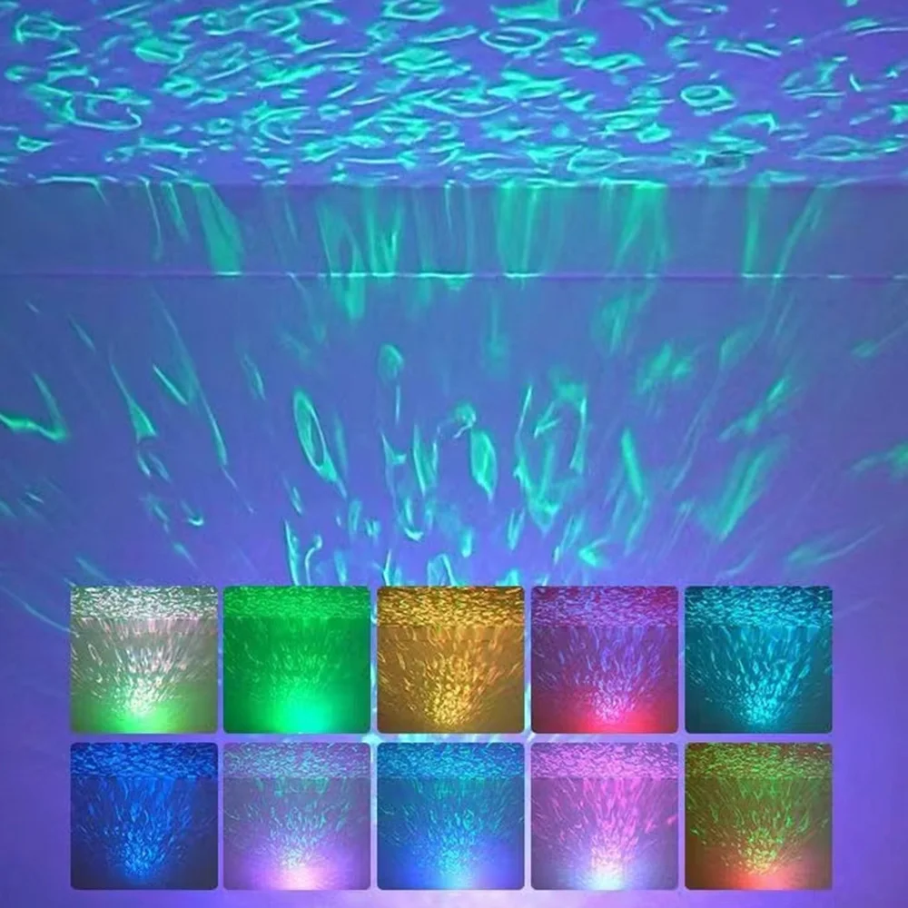 5V Night Light USB Aurora Borealis Projection Water Ripple Projector LED Lamp Gaming Room Decoration For Bedroom Magic Ball Lamp