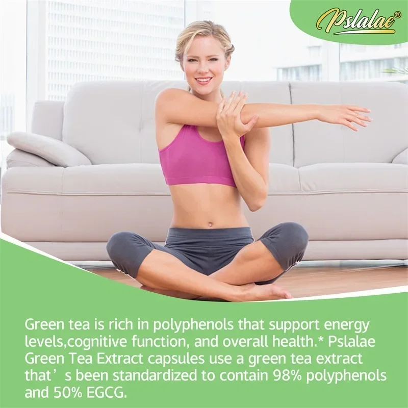 Green Tea Extract - with 98% Polyphenols, 50% EGCG - Natural Energy Support,Detox Metabolic Booster, Fat Burning