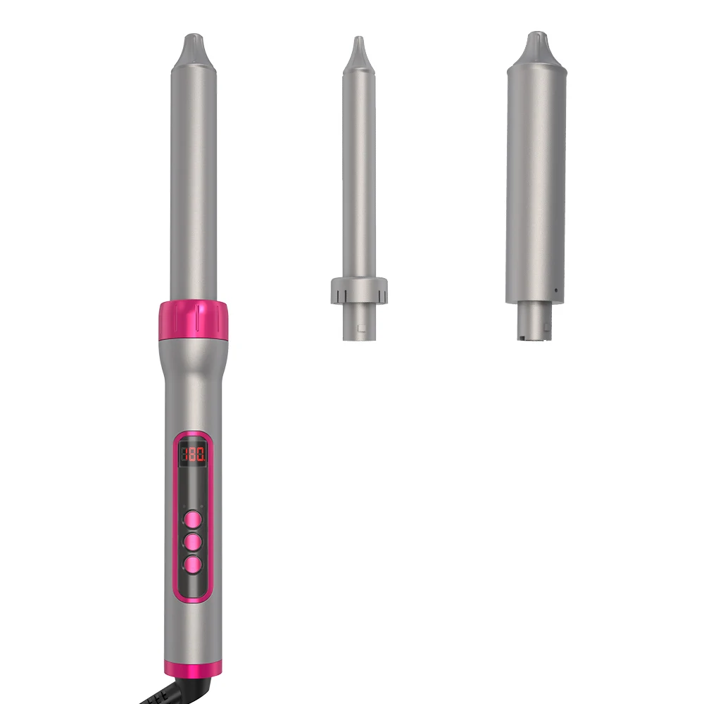 

Готов к отправке, набор палочек для завивки волос 3 в 1, щипцы для завивки волос с быстрым нагревом PTC и зажимами, термозащитные перчатки, поворотный шнур без спутывания