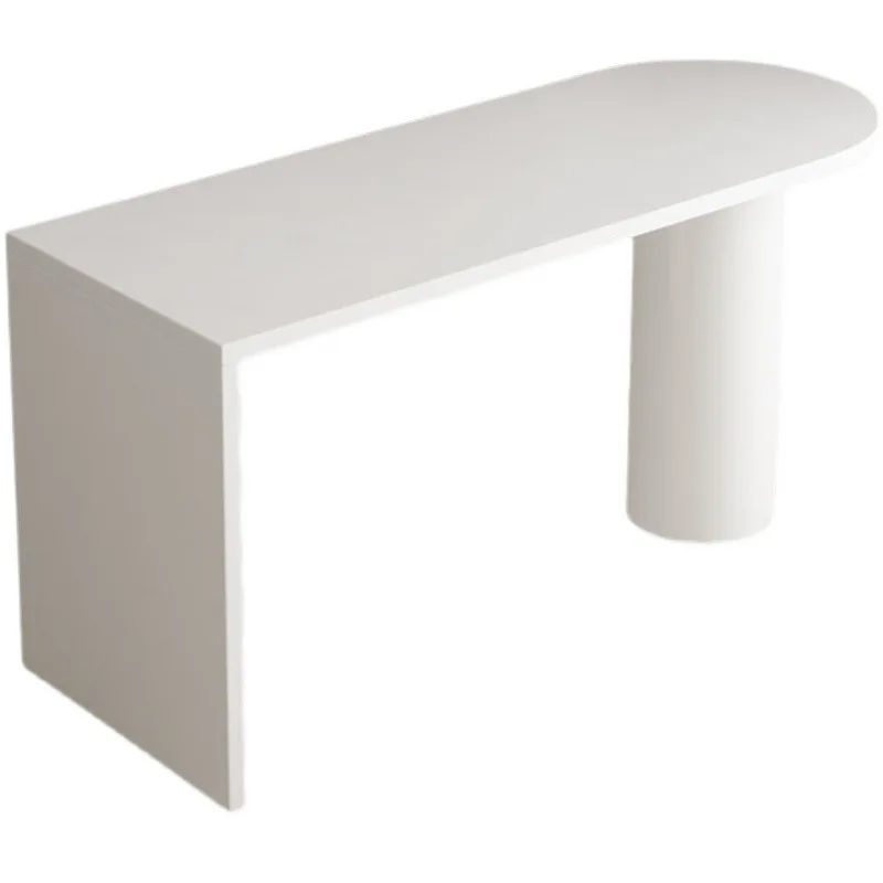 

Nordic solid wood island, creative light luxury, modern simple semi-round table