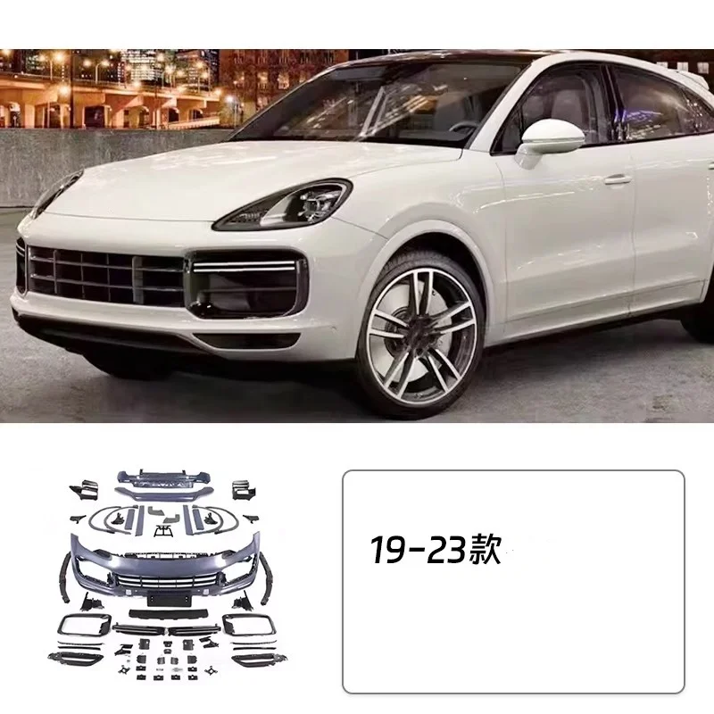 

Body kit for Porsche Cayenne coupe 19-23 Modified Carbon fiber Front Shovel Rear lip Side skirt Car Accessories
