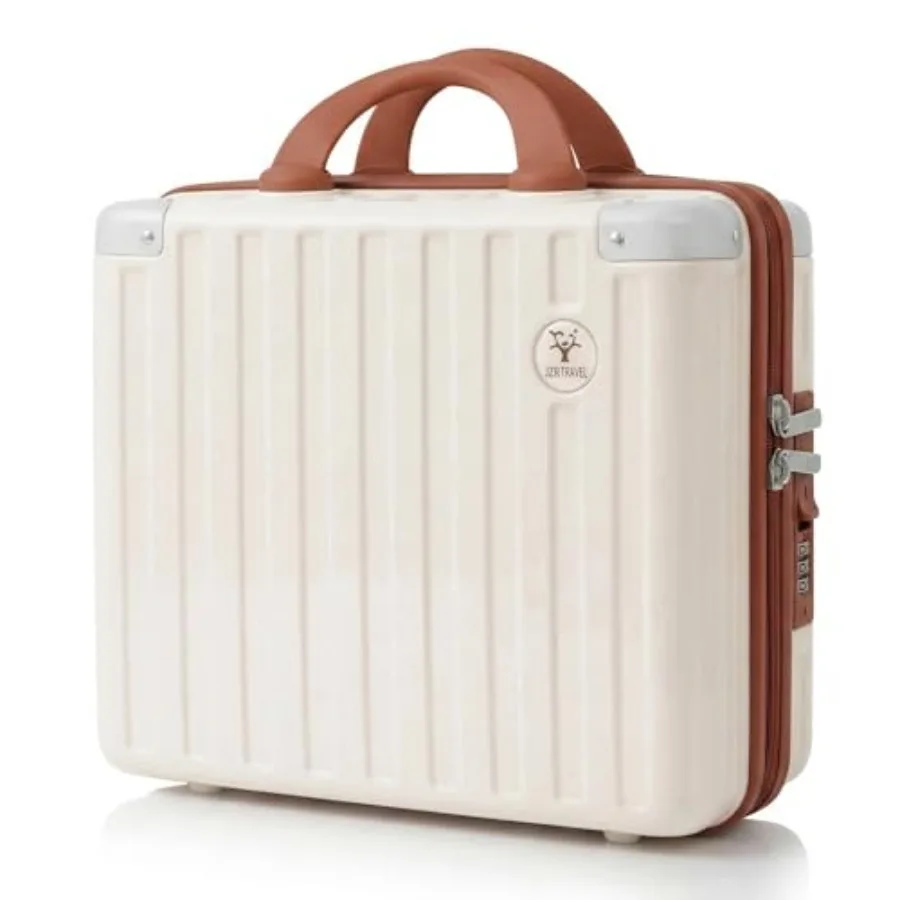 

14 Inch Portable Makeup Travel Case Hand Luggage Hard Shell ABS Cosmetic Organizer with Safety Lock Small Carry-On Travel Bag f
