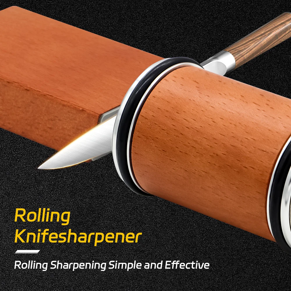 Rolling Knife Sharpener Durable Labor Saving Tool with 15 20 Degrees Angle Magnetic Diamond Sharp Kitchen Whetstone For Chefs