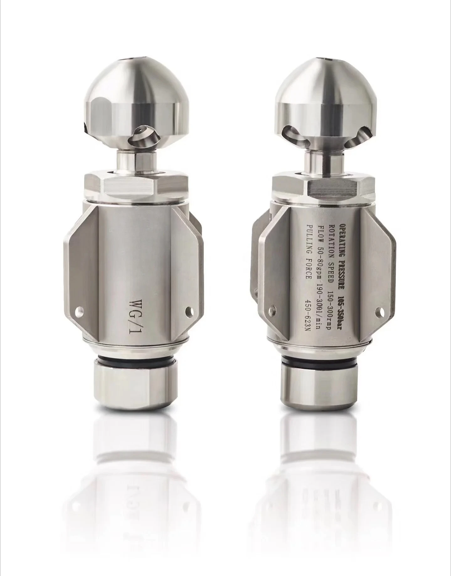 البائع الجيد جودة عالية الفولاذ المقاوم للصدأ رذاذ الدورية فوهة تنظيف المجاري، فوهة تنظيف الأنابيب