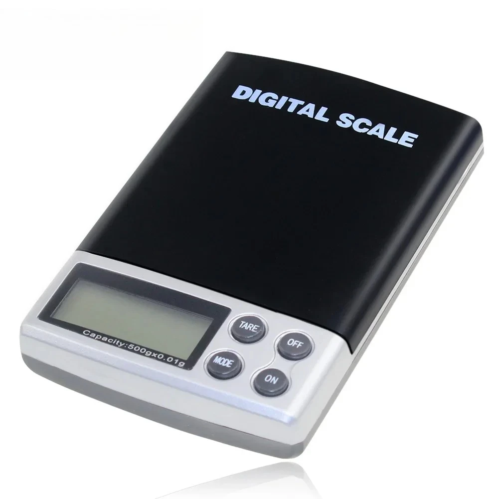 500gx0.01g Pocket Electronic Digital Scale - Clear LCD Display, for Jewelry & Kitchen Weighing, Individually Packed
