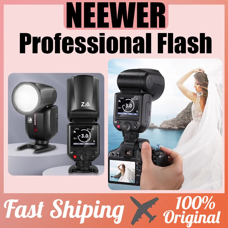 

Вспышка NEEWER Z2 PRO для Canon Nikon Sony Fuji с круглой головкой Speedlite профессиональная вспышка с комплектом мигалки для фотографии
