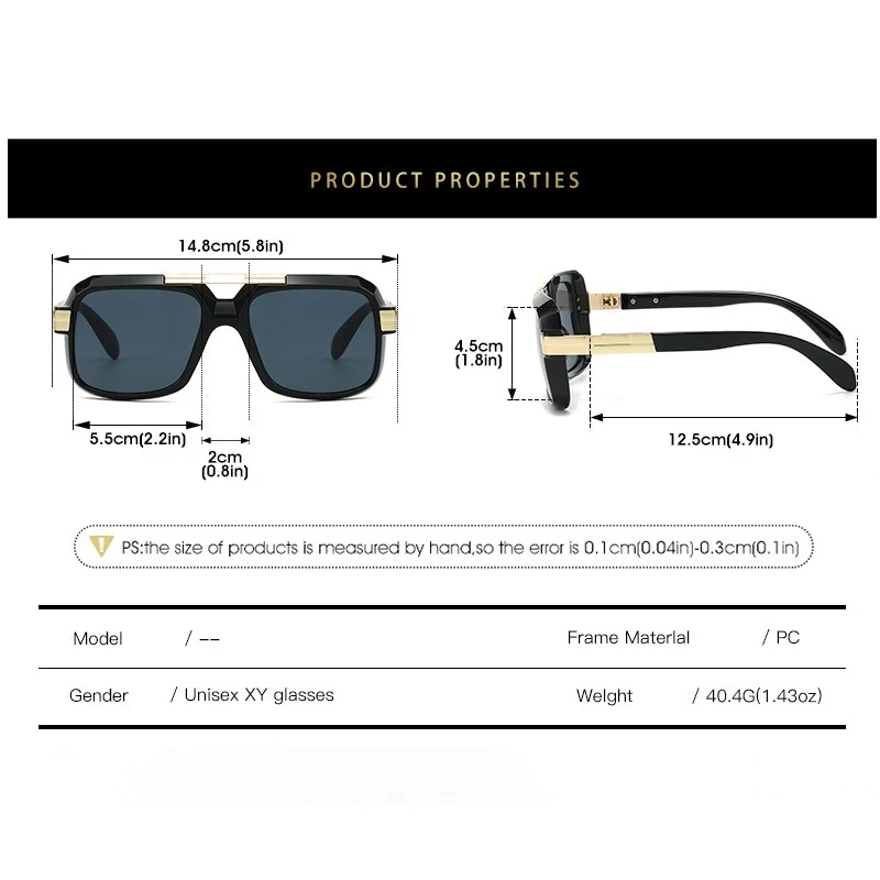 ZLY 2024 New Fashion Rectangle Sunglasses Men Women Gradients Lens PC Golden Frame Luxury Sun Protection Brand Designer UV400