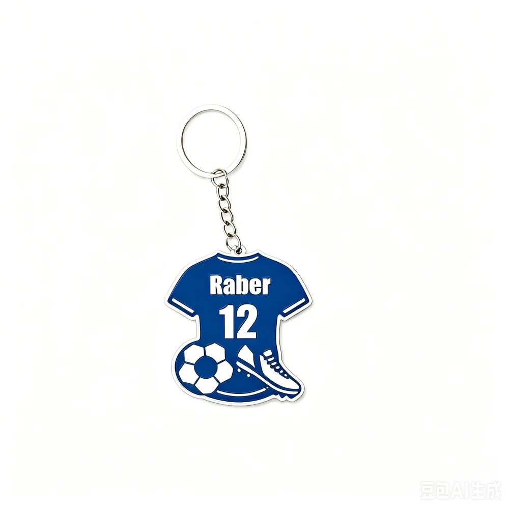 2D Flat Custom Soccer Jersey Acrylic Keychain