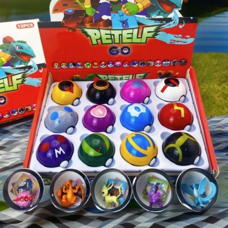 Accessories 12pcs Color Box Ball Random 5cm Ball Cartoon Anime Handmade Monster Fairy Model Gift