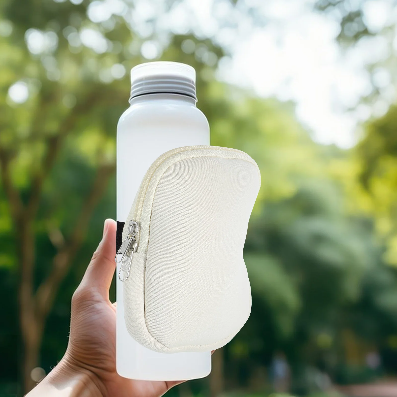 

Car Cup Holder Tumbler Pouch Water Bottle Organizer Storage Pocket For Coins Keys Cash Earbuds Gym Outdoor Portable Wallet