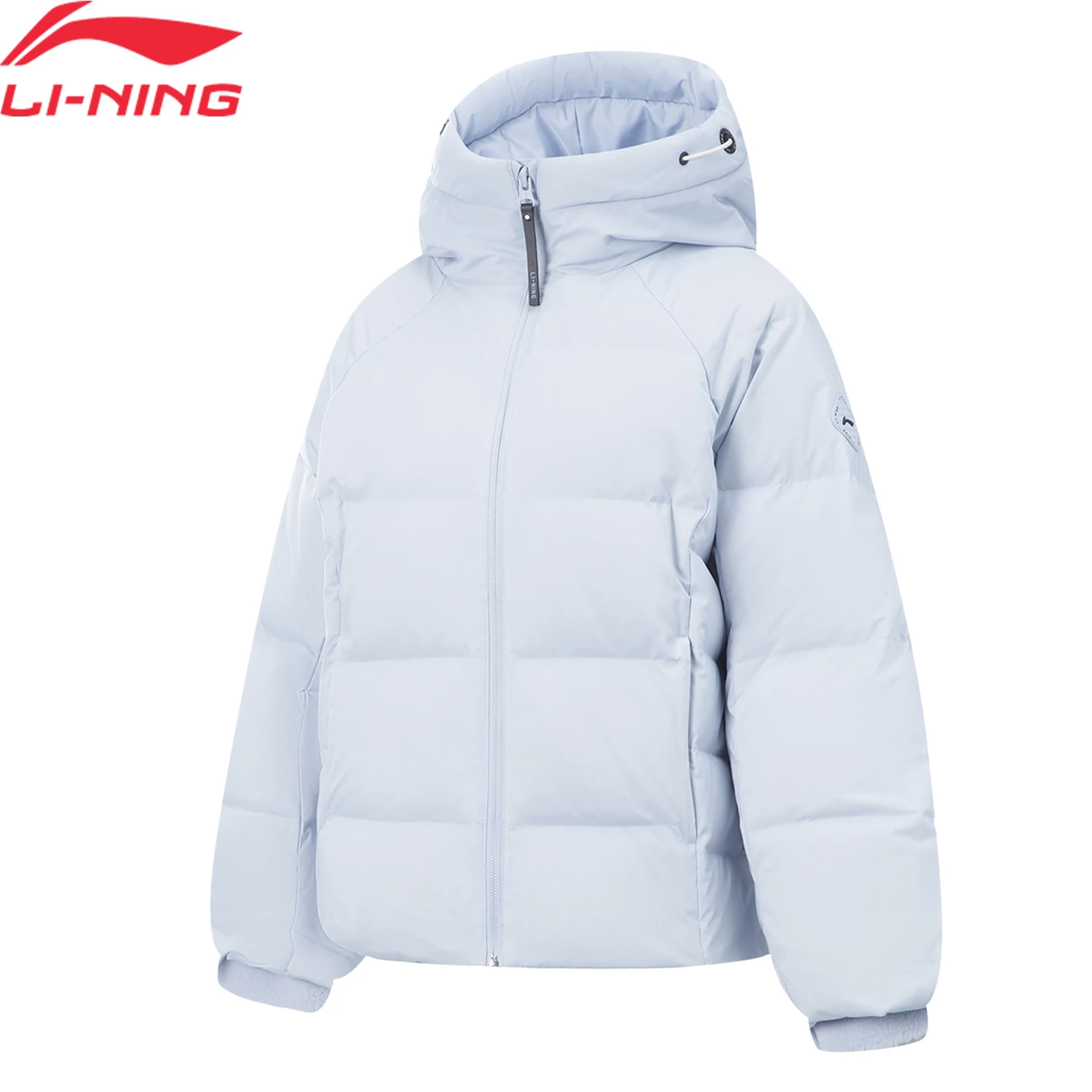 

Li-Ning Женский тренировочный короткий пуховик LN FIR WARM 80% утиный пух LN WATER PROOF Подкладка Спортивные пальто с капюшоном для фитнеса AYMV198