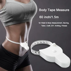 Body Tape Measure, Measurement Tape with Push Button for Measuring Bust Waist Hips Leg and Arms (60'' 150cm)