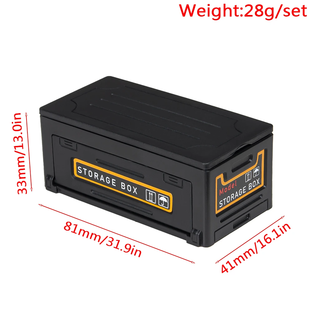 Boîte de rangement de bagages en plastique, boîte à outils de décoration pour 1/10 Rc chenille axiale Scx10 90046 Traxxas Trx4 Trx6 Redcat Rgt Yikong Rc4wd