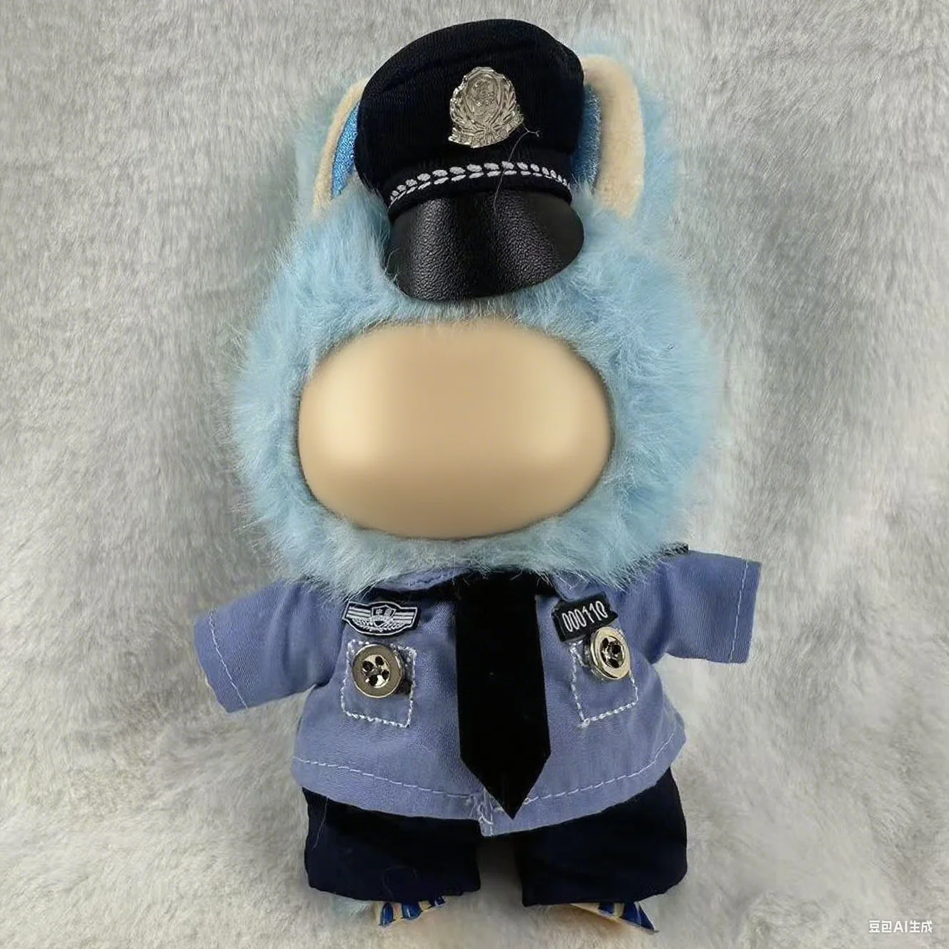 

Одежда для кукол аниме для куклы Лабу 17 см, дизайнерская роскошная шляпа, полицейская одежда, рубашка, плюшевая игрушка, одежда для куклы Лабу, аксессуары