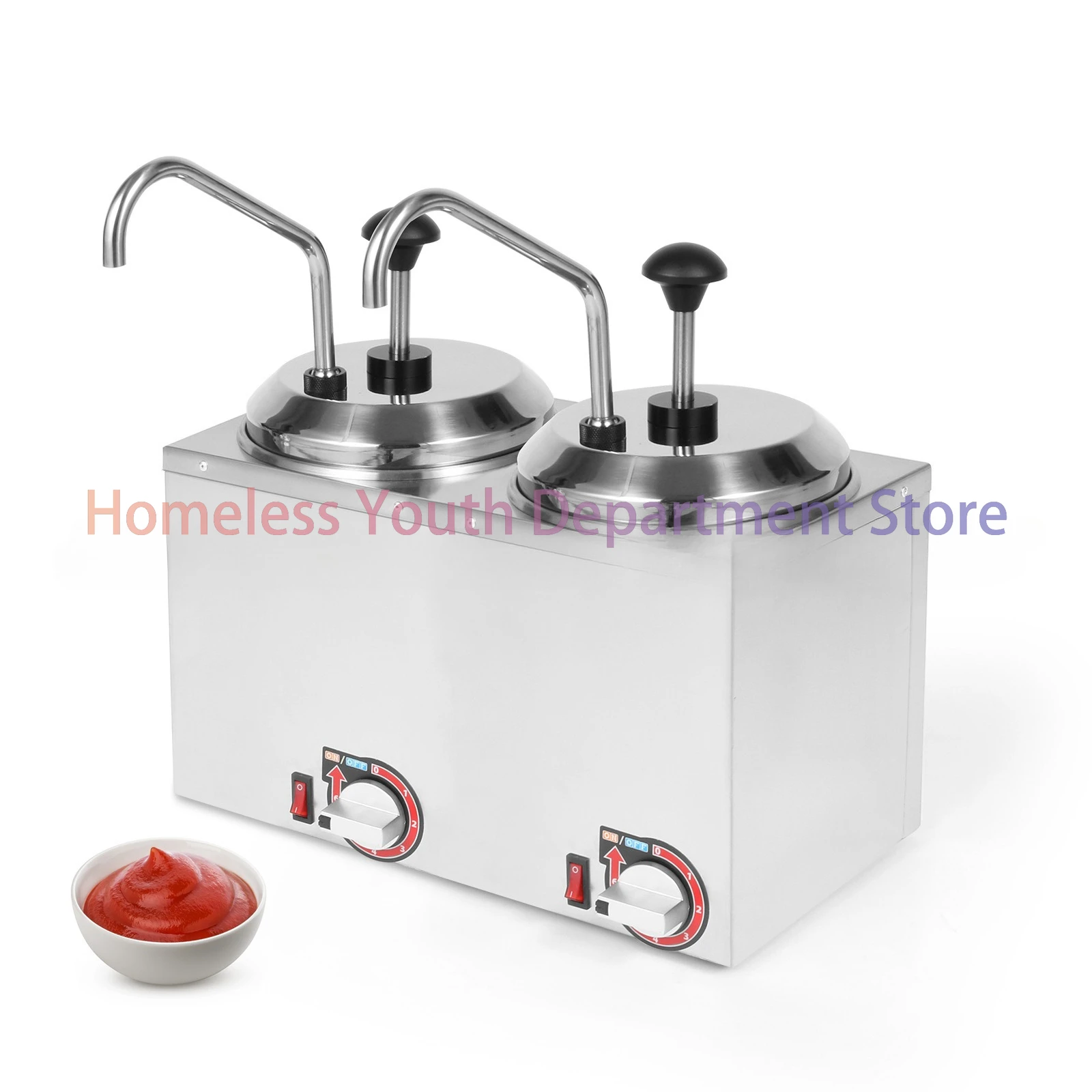 Single head square stainless steel electric heating sauce pump electric heating cheese cheese machine dispenser