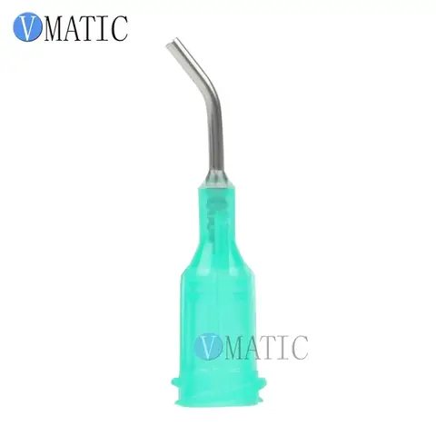 CE 승인 접착제 분배 바늘 팁, 18G 그린 0.5 인치 튜브 길이, 45 도 구부러진, 1/2 인치, 무료 배송 100 개