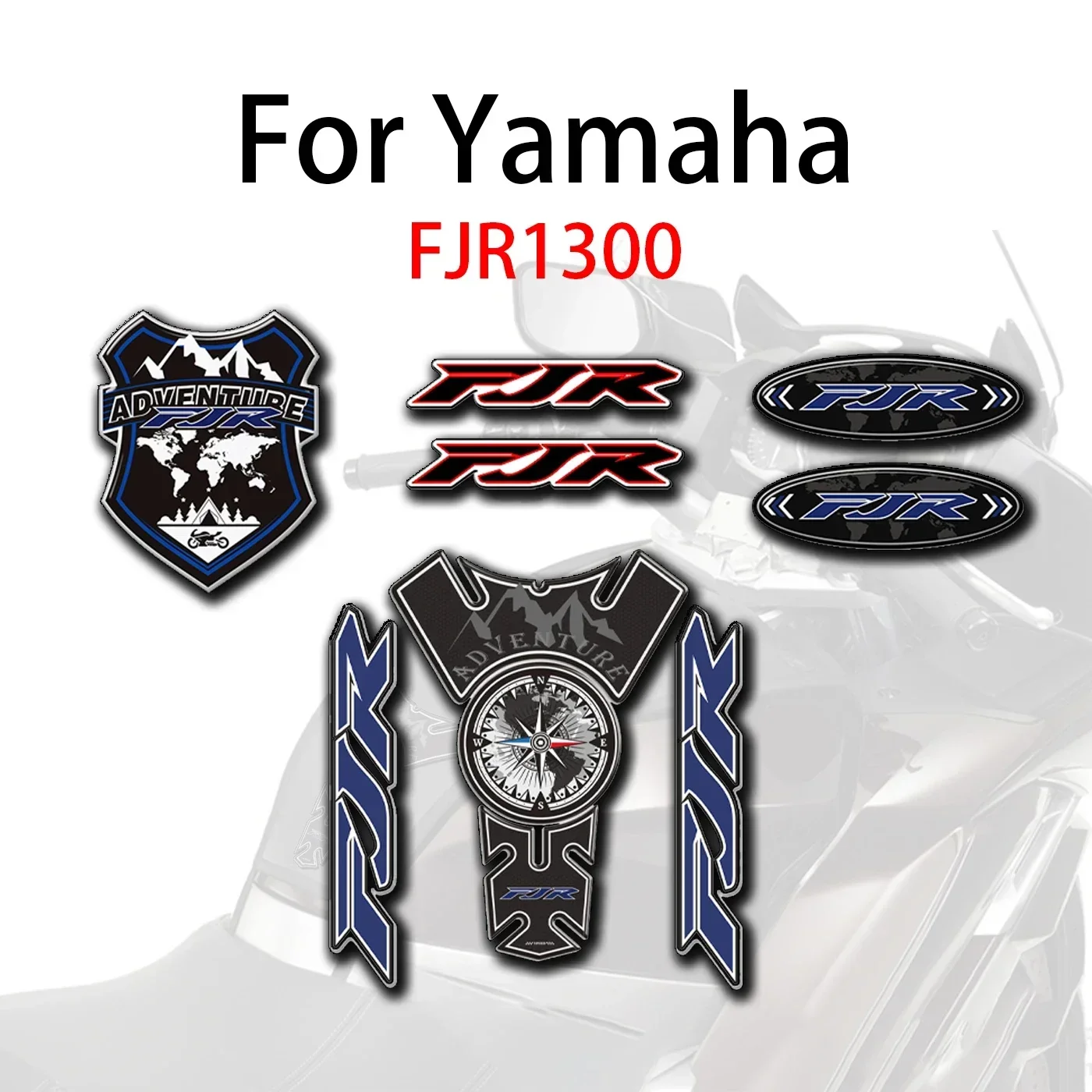 

Motorcycle Decal And Stickers Adhesive For Yamaha FJR1300 FJR 1300 Tank Pad Protection 3D Decal Fuel Gas Anti Slip ADVENTURE