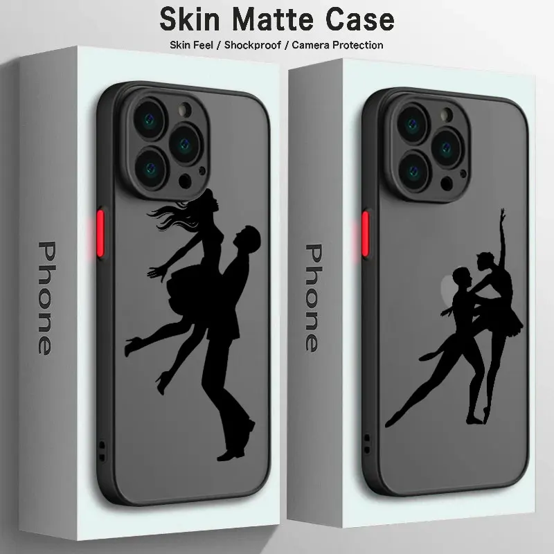 Ballet Dance Engine Matte Phone Case For iPhone 15 14 13 12 11 Pro Max Plus 13 Mini X XR XS MAX 8 7 Plus 6 Hard PC Coque Coupe