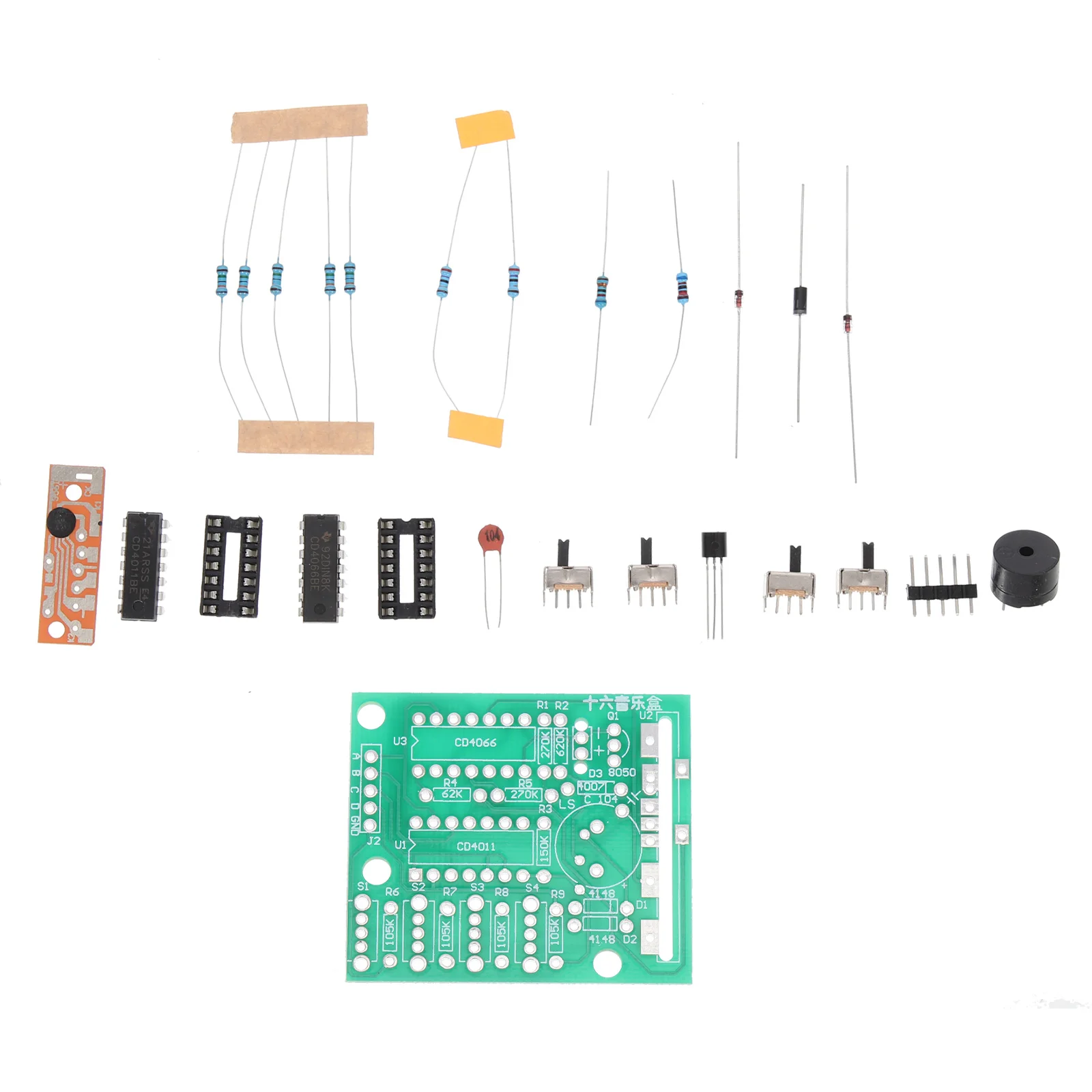 1 Set Diy Music Box Circuit Board 16 Sound Soldering Practice Kit Usb Powered Electronic Components Reusable Safe Learning Tool