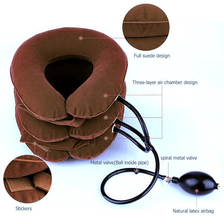 جهاز جر الهواء للرقبة قابل للنفخ ، جهاز نقالة الرقبة ، وسادة طوق عنق الرحم الناعمة