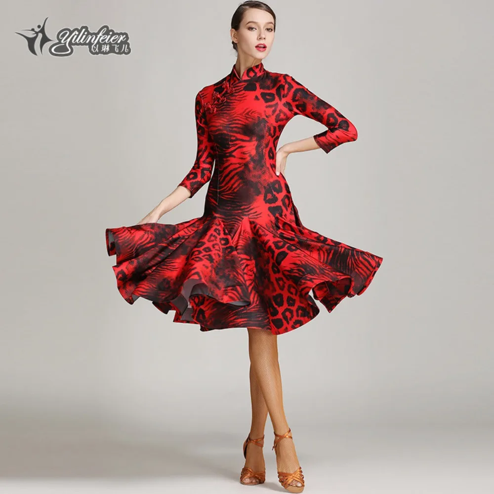 Customized Ballroom Dance Dress Women Standard Modern Dancing Outfit Waltz Social Dance Dresses Adult Performance Stage Wear