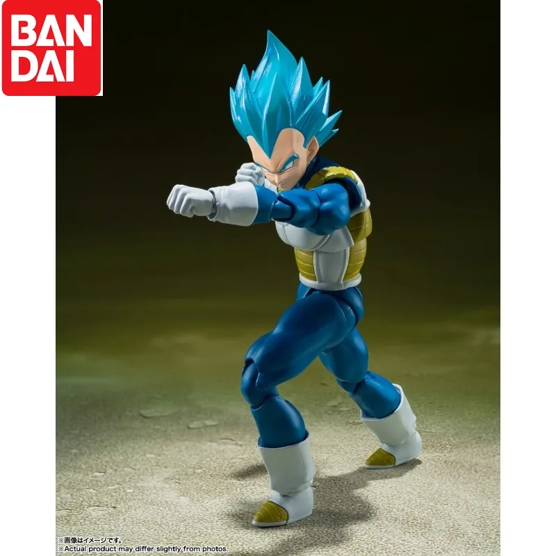 Dragon Ball SHF Dragon Ball Super Saiyan God Vegeta dai capelli blu Action Figure Anime Modello da collezione Ornamento Giocattolo Regalo in magazzino