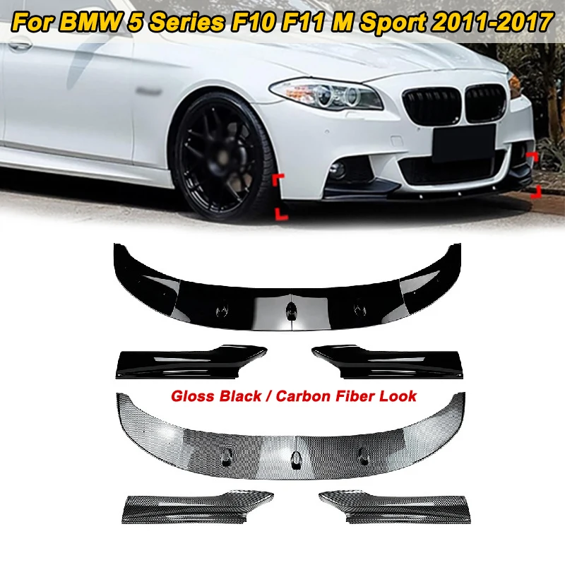 

Auto Front Bumper Lip Spoiler For BMW 5 Series F10 F11 M Sport 2011-2017 Replacement Car Bumper Diffuser Splitter Guard Bodykits
