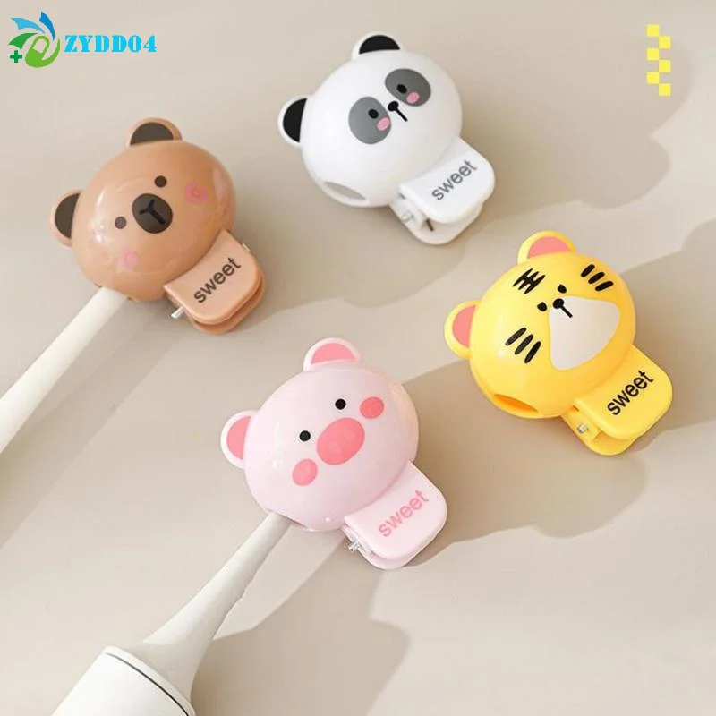 ● 1/4Pcs 여행 만화 동물 칫솔 헤드 커버 클립 플라스틱 휴대용 전동 칫솔 방진 헤드 보호 캡 썸네일 3
