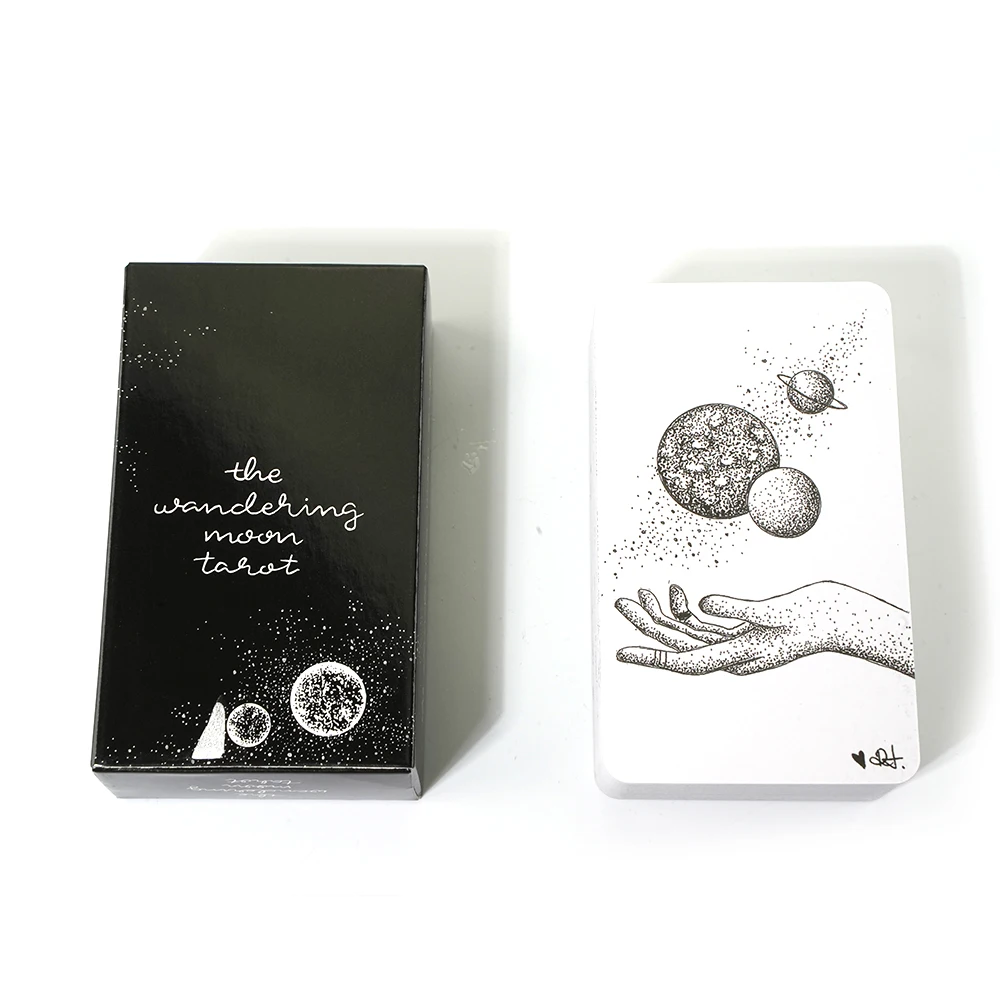 Mazzi di tarocchi The Wandering Moon Mazzo di tarocchi da 78 carte Giochi da tavolo per divinazione di alta qualità Giochi di intrattenimento per feste Gioco di carte occulte