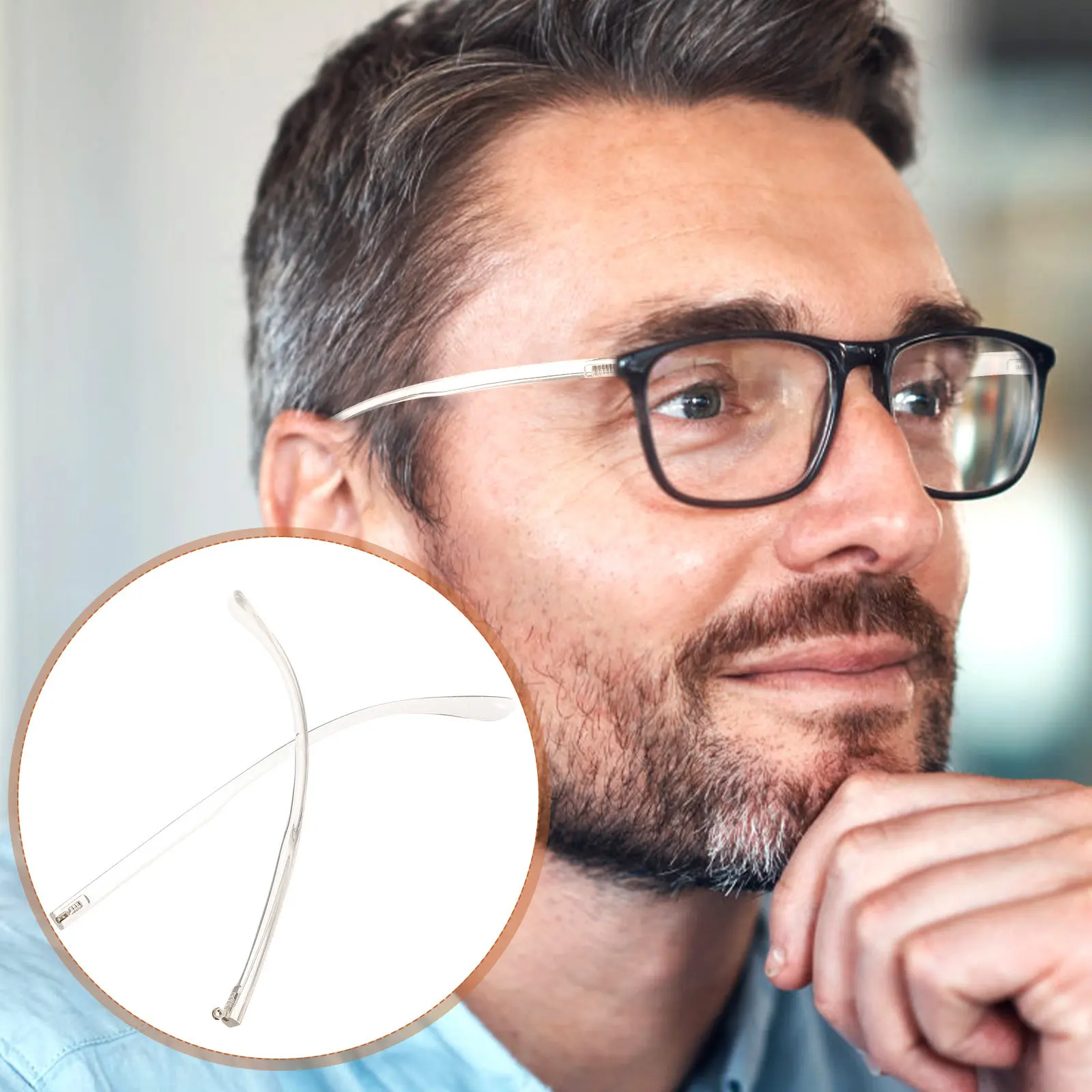 Eyeglasses Temple Arms Replacement 1 Pair Acrylic Lightweight Comfortable Easy Install Universal Fit