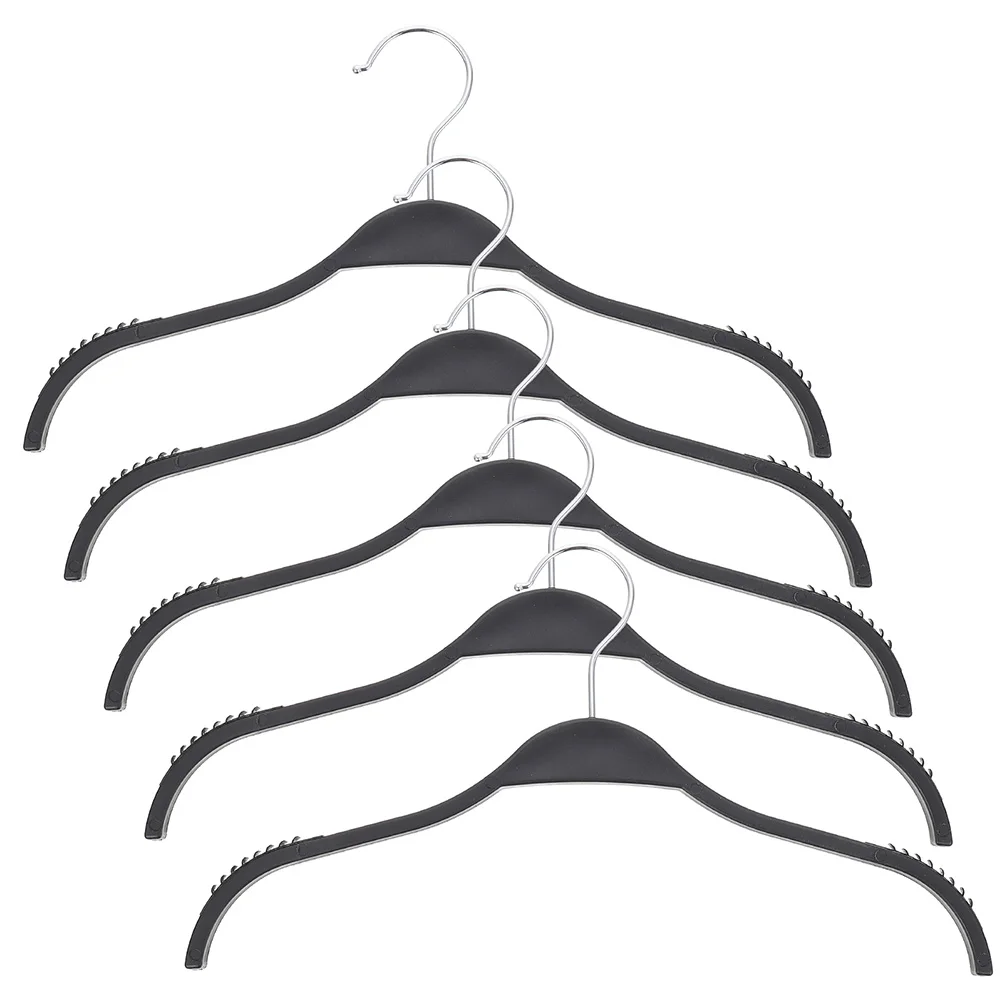 

5pcs Plastic Clothes Hangers Non-Slip Design Heavy Duty For Coats Skirts Pants Household Simple Lightweight Clothing