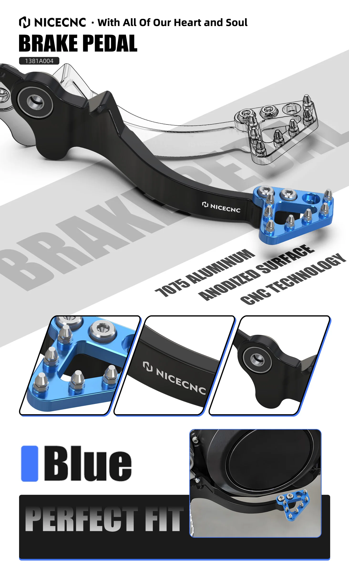 Für 2011-2018 KTM 690 Enduro R SMCR 690 SMC R Motorrad-Fußbremspedalhebel für Husqvarna 701 Supermoto 701 Enduro 2016-2019 – Detail 1
