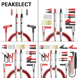 Peakelect P1503 시리즈 멀티미터 테스트 리드 키트, 교체 가능한 니들 프로브 포함, 4mm 바나나 플러그, 악어 클립, SMD 테스트 케이블