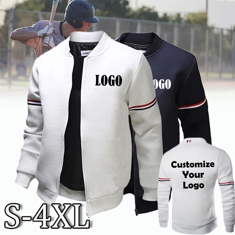 Customized Men's Hot Selling Trend Casual Zipper Sweatshirt Moving Zipper Jacket S-4XL