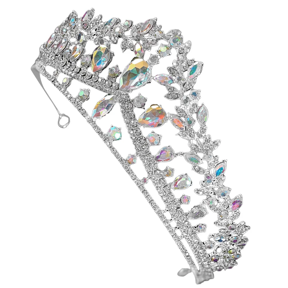 

Bridal Rhinestone Crown Elegant Zinc Alloy Wedding Headband Bride Hair Accessory Perfect Wedding Gift Pageant Crown