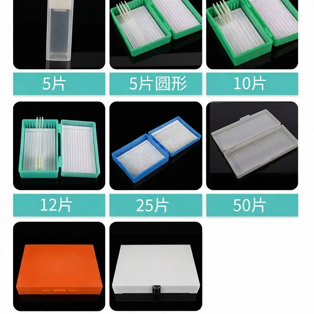 Microscope Slide Storage Container Box Laboratory Pathology Specimen Organizer Case Secure Buckle For Biological Science Researc
