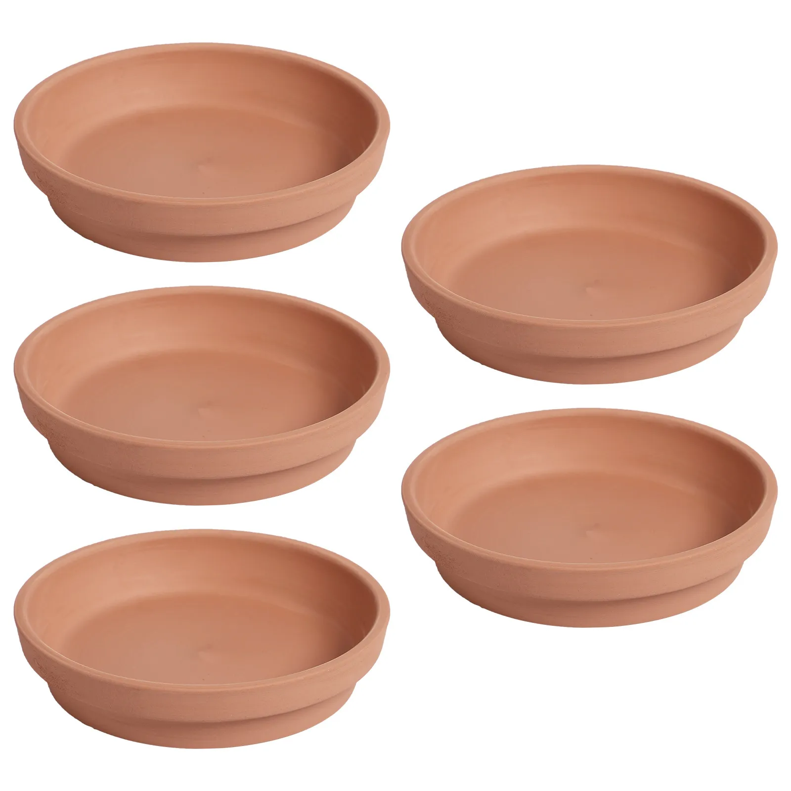 5Pcs High Pottery Plant Pot Saucer Flower Pot Tray Water Resistant Indoor Outdoor Decorative Home Garden Plant Plate