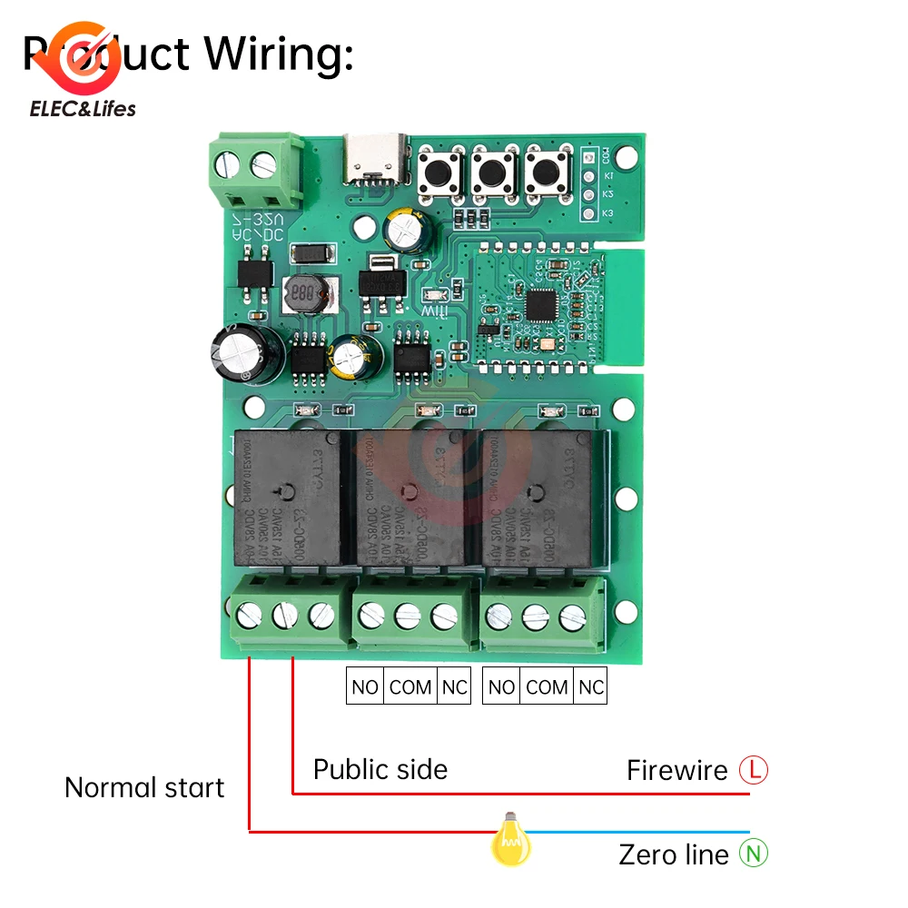 USB 5V DC 7-32V WiFi Remote Control Switch Bluetooth Dual Mode Wireless Relay Module 2/3/4 Channel Relay Smart Home Automation