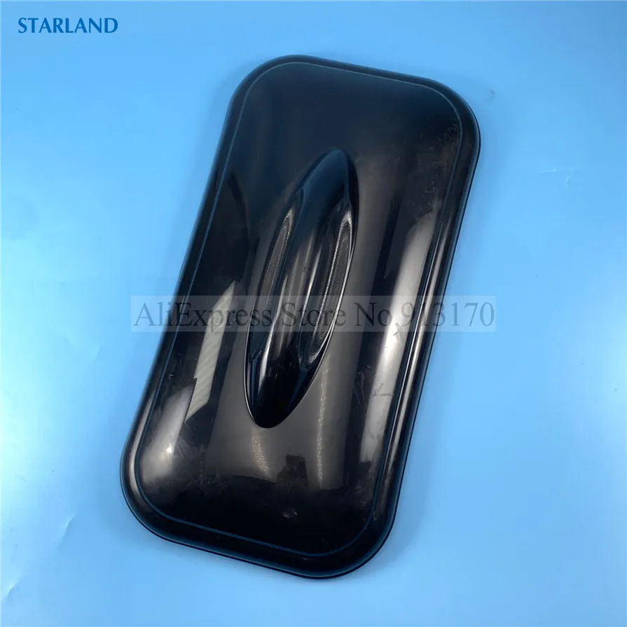 A Pair Black Arch Plastic Lid Cylinder Covers For Ice Cream Maker Accessories Soft Serve Machines Fittings 2 Pieces Width 18.5cm