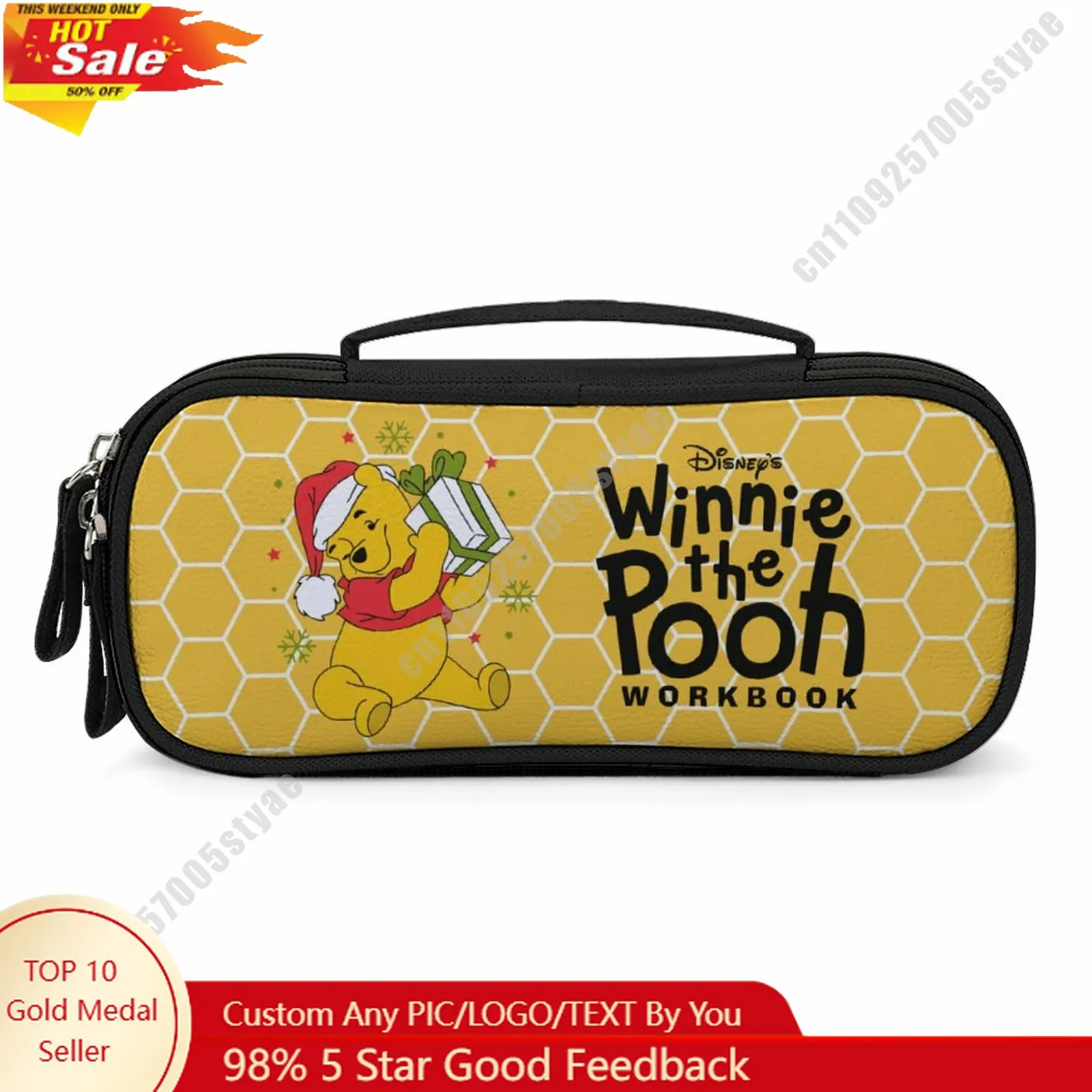 

Winnie The Pooh Pencil Case Disney Cartoon Character Customized Design Personalized Creation Holiday Gift Cosmetic Bag Cosplay