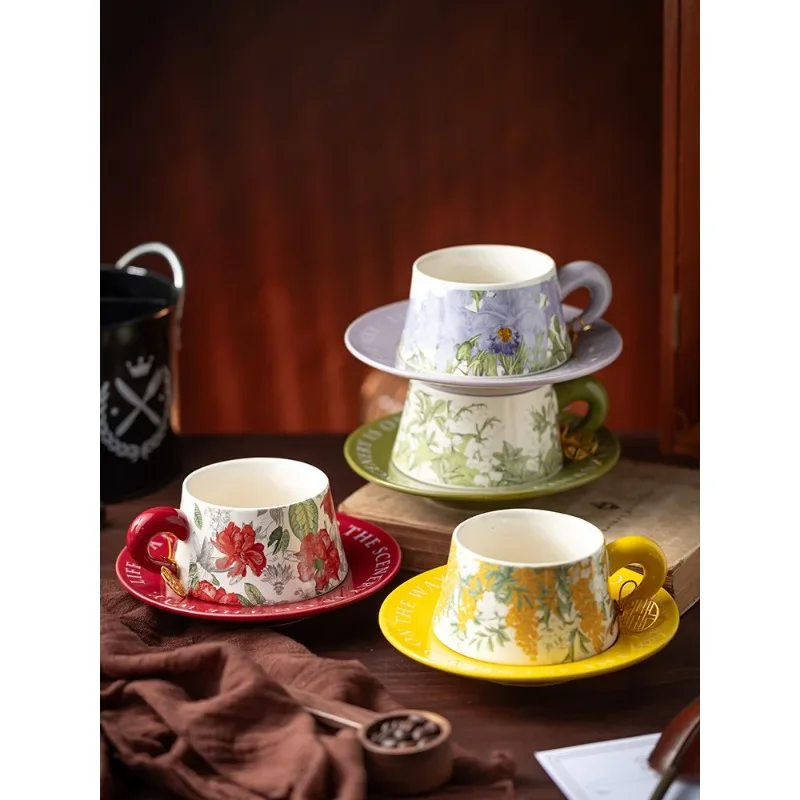 

Ceramic premium sense cup and saucer set coffee wedding gift housewarming gift