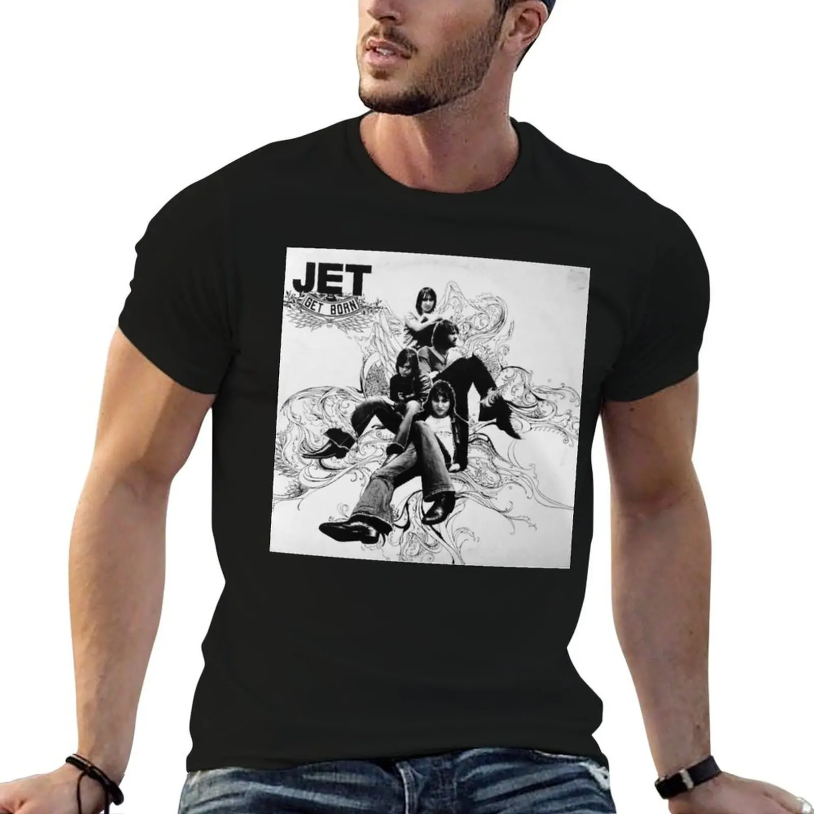 

Get t man Album T-Shirt brand cotton luxury Cover t men shirt Born shirt t 100% man cotton printed for shirts JET